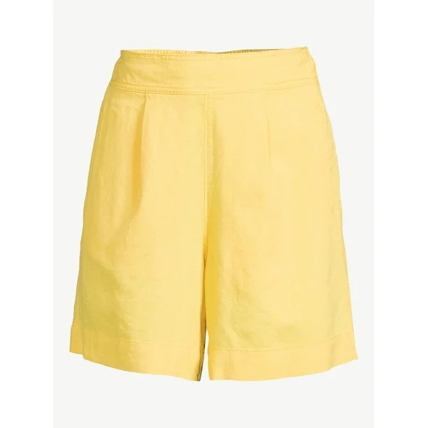 Free Assembly Women's Pull On Pleated Shorts - Walmart.com | Walmart (US)