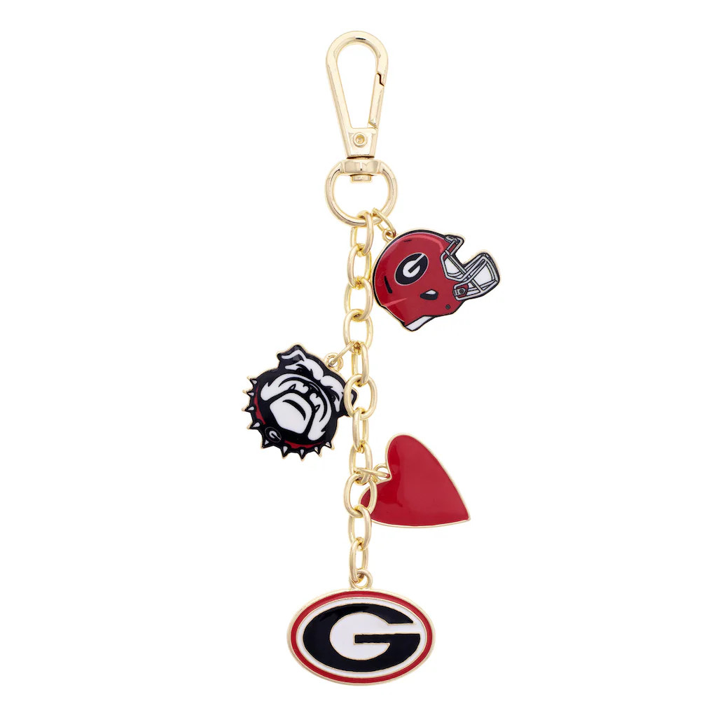 Georgia Bulldogs CANVAS Style Heart Cluster Bag Charm | Fanatics