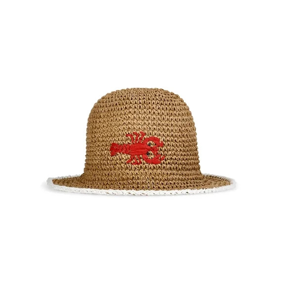 No Boundaries Straw Lobster Bucket Hat, Women's, Dark Natural | Walmart (US)