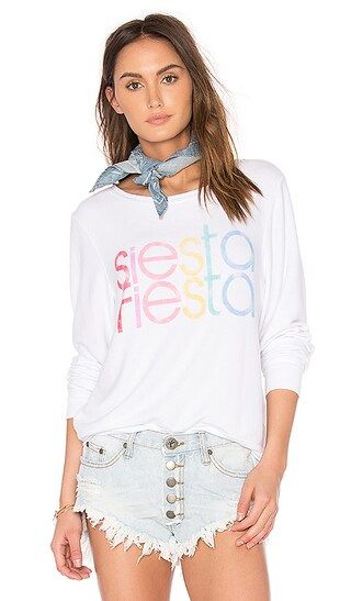 Wildfox Couture Siesta Fiesta Top in Clean White | Revolve Clothing