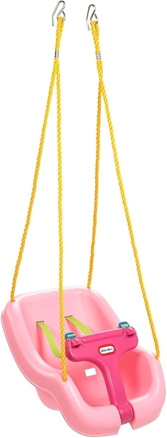 Little Tikes Snug 'n Secure Pink Swing with Adjustable Straps, 2-in-1 for Baby and Toddlers Ages ... | Amazon (US)