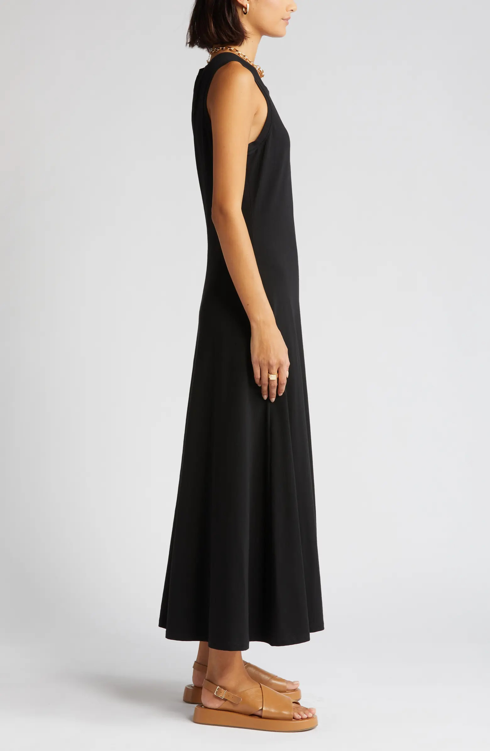 Sleeveless Cotton Blend Dress | Nordstrom