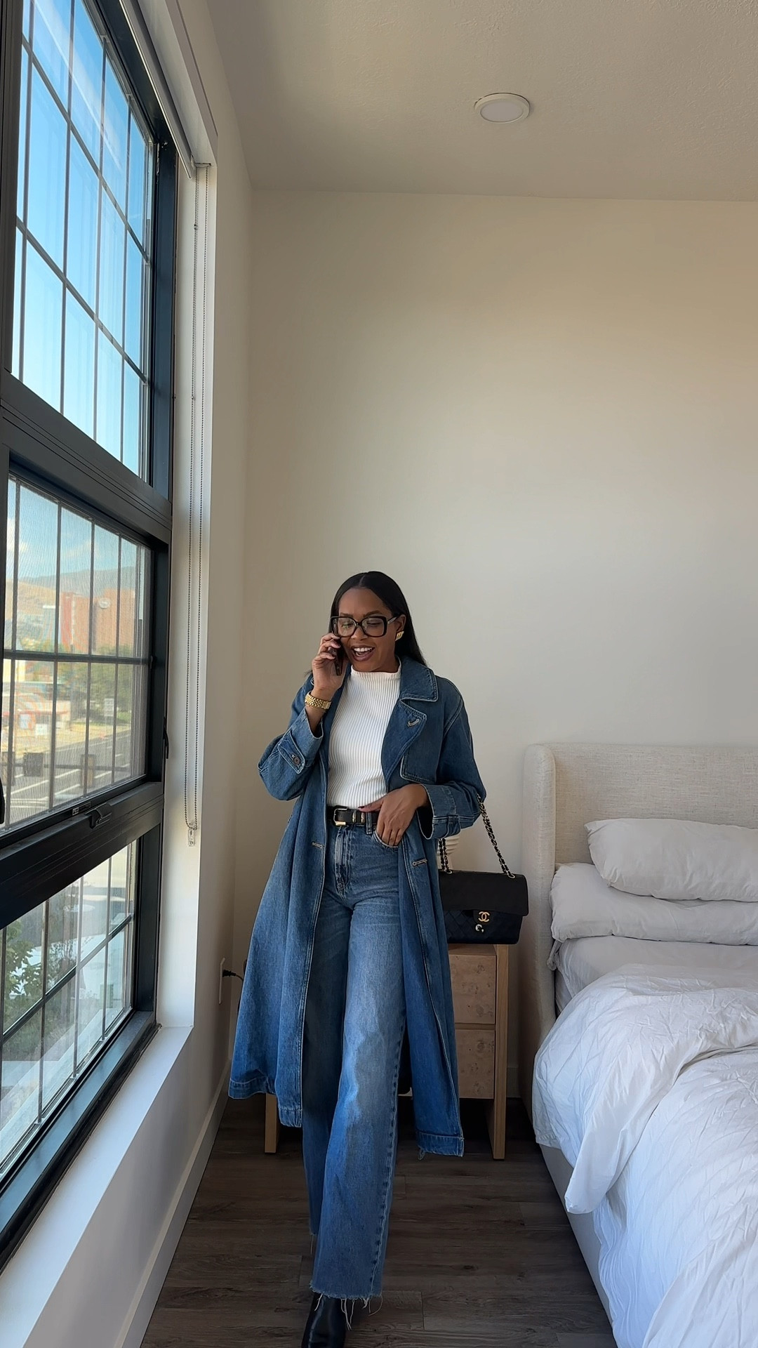 Denim on Denim outfit | casual Fall outfit, everyday style, autumn outfit, Fall Fashion 2024, ootd, outfit inspo, outfit inspiration, denim trench coat, fall outfit inspiration, minimal style, neutral outfit, work wear, capsule wardrobee 

#LTKWorkwear #LTKStyleTip #LTKShoeCrush