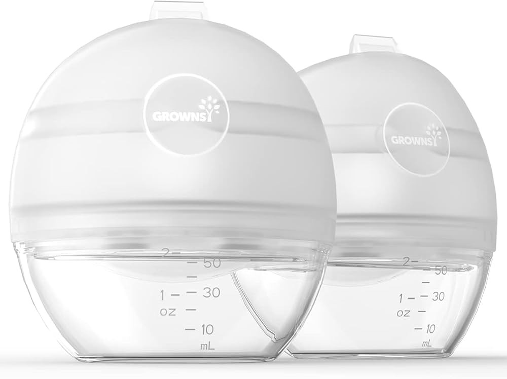 Grownsy Manual Breast Pump Wearable for Breastfeeding,2-in-1 Silicone Breastmilk Collector Kick-P... | Amazon (US)