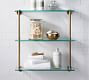Linden Handcrafted Triple Tier Shelf | Pottery Barn (US)