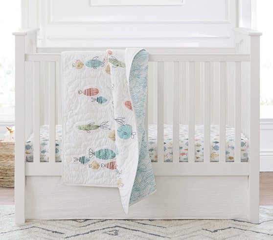 Organic Matelasse Crib Skirt | Pottery Barn Kids