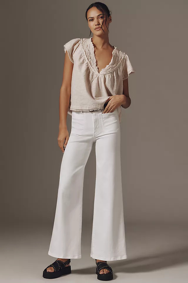 Le Slim Palazzo Modernist Pocket High-Rise Wide-Leg Jeans | Anthropologie (US)