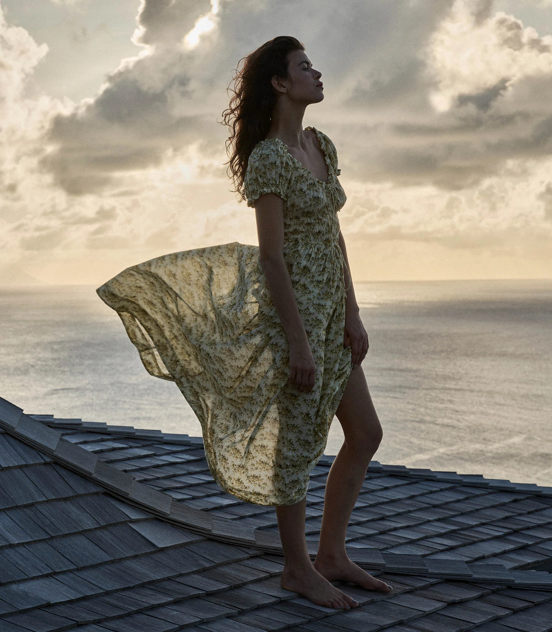 Ashlynn Dress - Citron Rosier Floral | DÔEN | DOEN