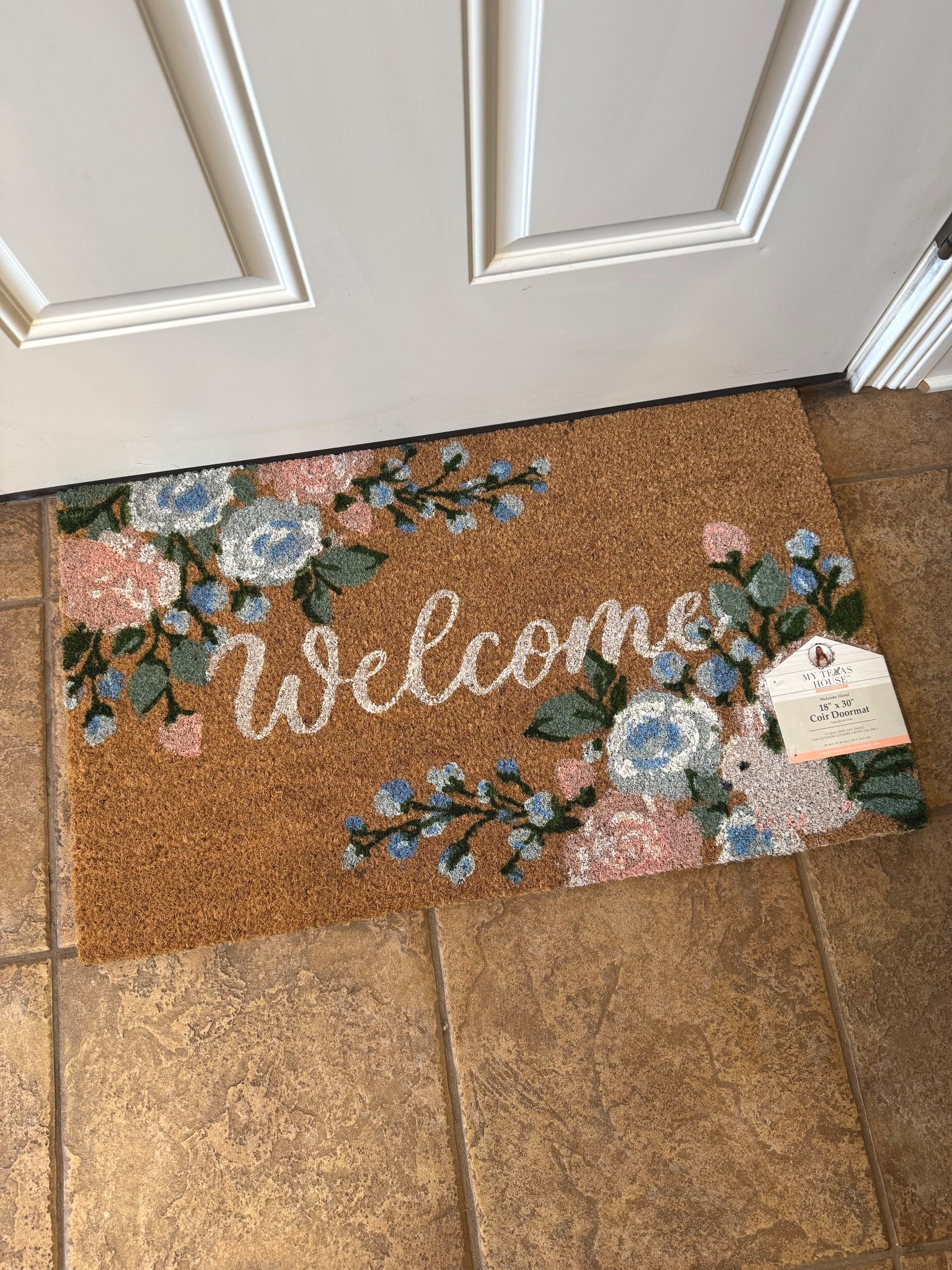 Walmart My Texas House Natural/Pink Bunny Floral Outdoor Coir Doormat, 30" x 48"

#LTKmomlife #LTKHome #LTKSeasonal