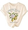 SweatyRocks Women's Lemon Shirts Letter Fruit Printed Graphic Tees Short Sleeve Casual T-Shirt | Amazon (US)
