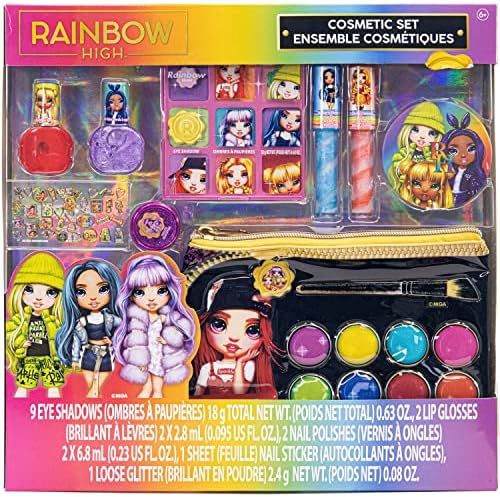 Townley Girl Rainbow High Cosmetic Makeup with Palette Bag Set Includes Lip Gloss, Nail Polish & ... | Amazon (US)