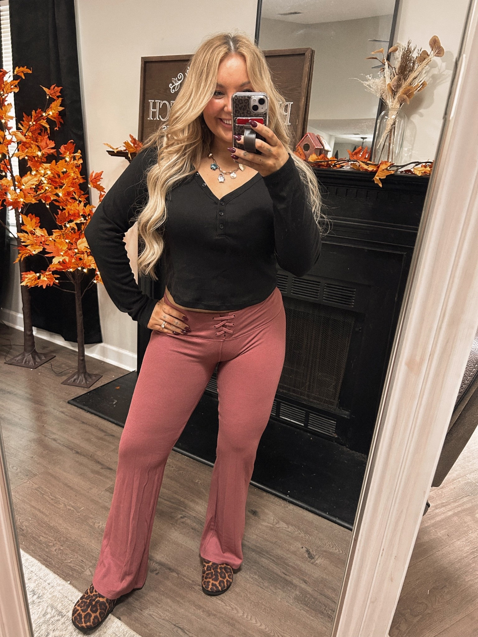 New waffle knit flare leggings at Walmart!!! Love the lace up detail in the front!  

#LTKU #LTKMidsize #LTKFindsUnder50