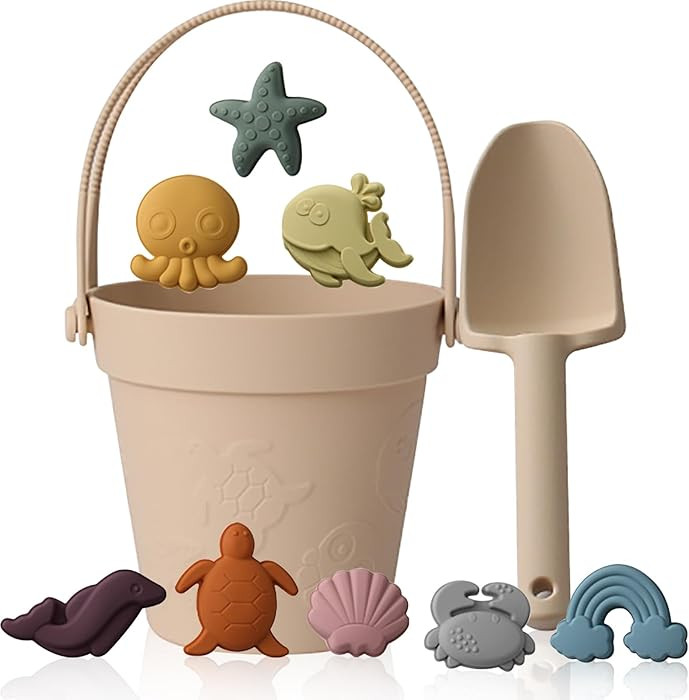 RoseFlower Silicone Sand Toys Set for Toddlers, Portable Travel Beach Sand Toys with Collapsible ... | Amazon (CA)