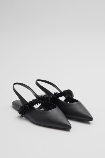 Pearl Embellished Slingback Ballerinas | H&M (UK, MY, IN, SG, PH, TW, HK)