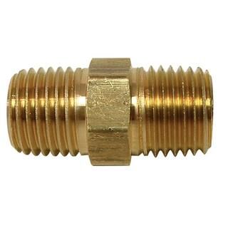 1/2 in. x Close MIP Brass Hex Nipple Fitting | The Home Depot