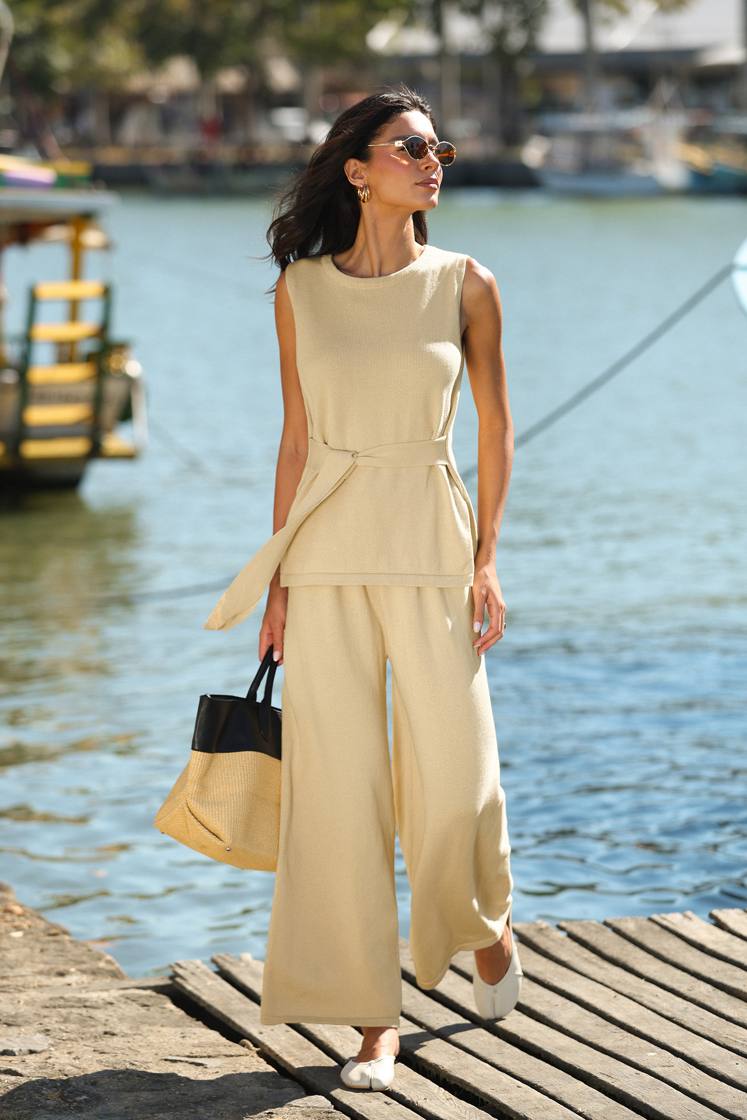 Juniper Beige Sweater Vest - XS | Cupshe US