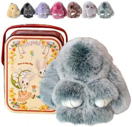 Handmade Soft Bunny Charms,Bunny Keychain with Tin,Bunny Keychain for Gifts, Bags and Keys | Amazon (US)