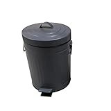 Trash Can Bathroom Lid, Round Bedroom Lid Handle, Retro Vintage Stainless Stee Garbage Cans Office,  | Amazon (US)