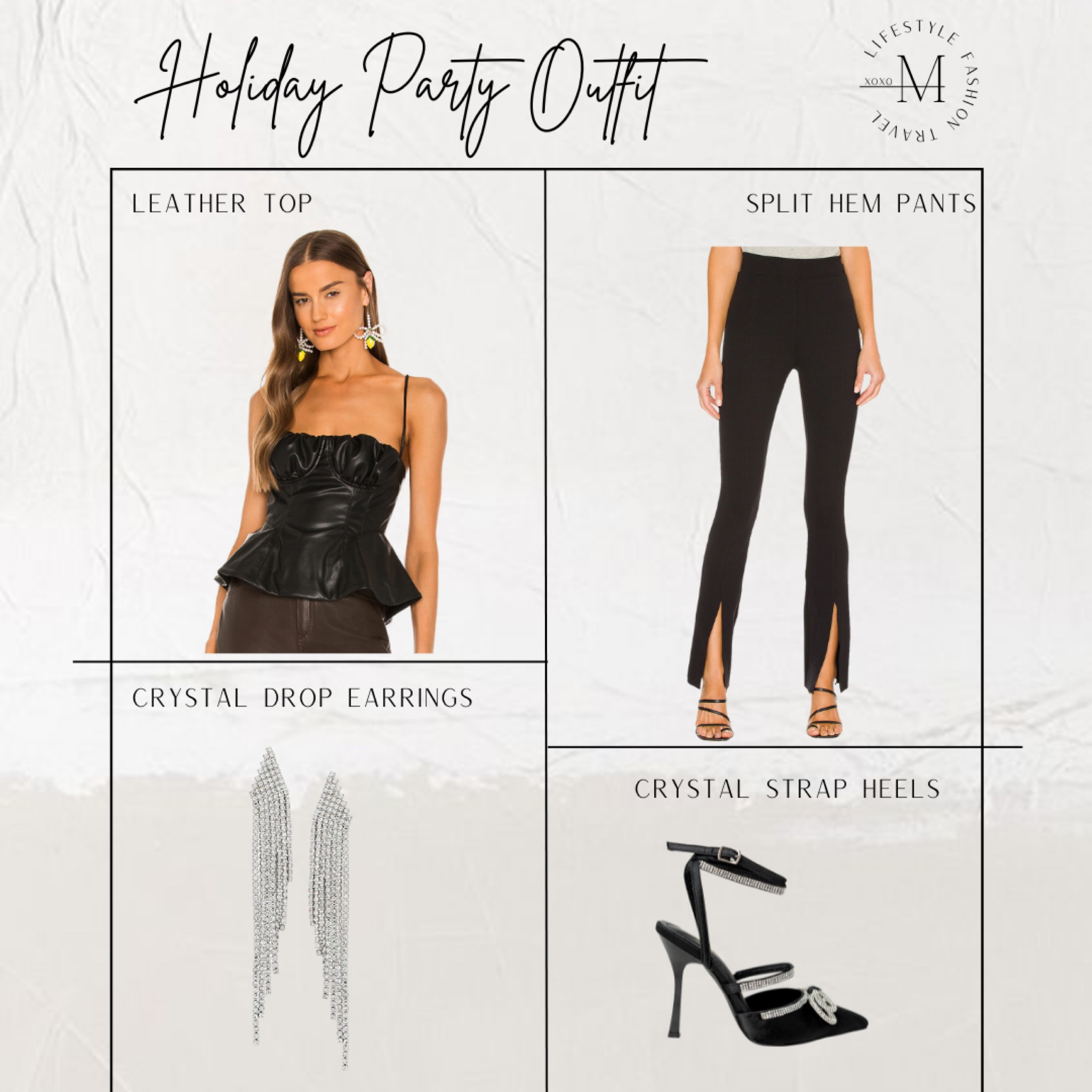 Holiday Party Outfit 

#LTKU #LTKbeauty #newyearseveoutfit #holidaydress #revolve #holidayoutfit #thanksgivingoutfit #giftguide #christmas #holidaypartyoutfit #diamondearrings #heels #splithempants #leatherpants #leathertop #earrings 

#LTKSeasonal #LTKstyletip #LTKHoliday