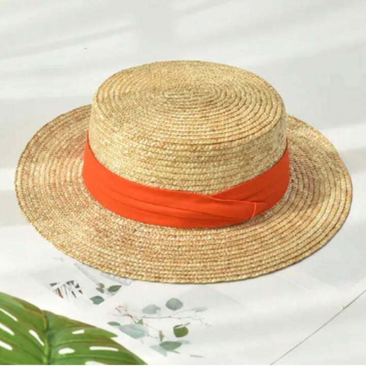 S.Q Chapéu Paris Palha com Faixa COLOLITA | SHEIN