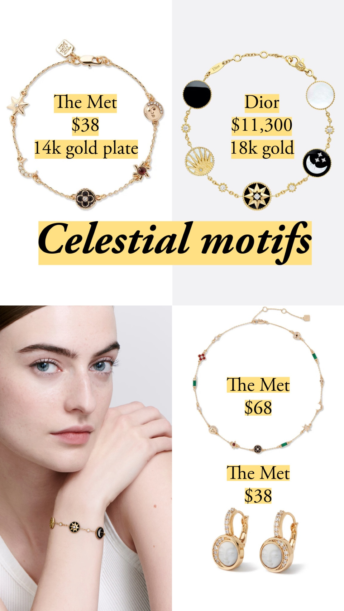 Ever since I tried on a Dior Rose des Vents bracelet, I have loved the entire series. How great that The Met created these gorgeous pieces in a similar vibe!

These are inspired by a stained-glass roundel made in 1390. That’s way before Dior was born. 

#affordableluxury #jewelry #gold #classicstyle #dior

#LTKCyberWeek #LTKFindsUnder50 #LTKHoliday