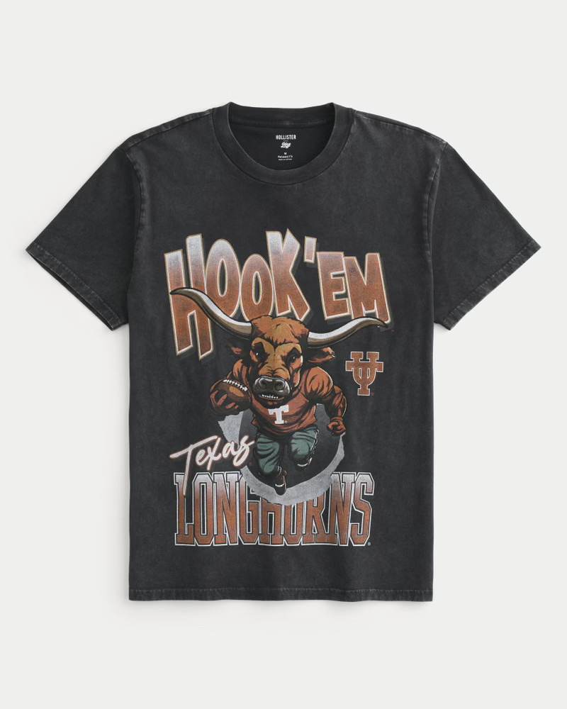 Relaxed University of Texas Longhorns Graphic Tee | Hollister (US)