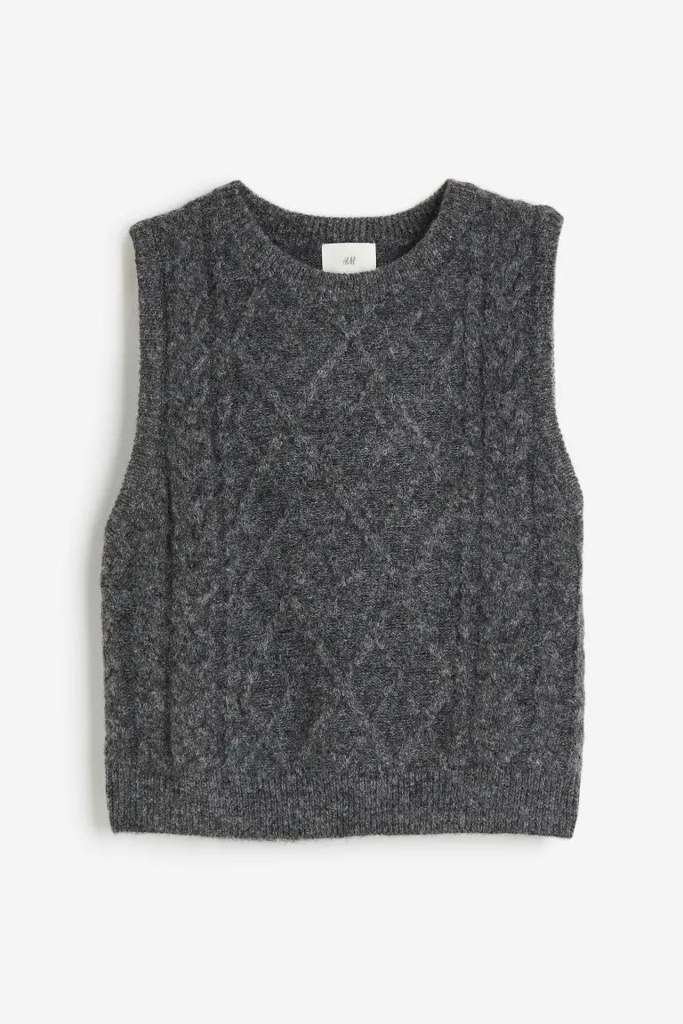 Sweater vest - Dark grey - Ladies | H&M GB | H&M (UK, MY, IN, SG, PH, TW, HK, KR)