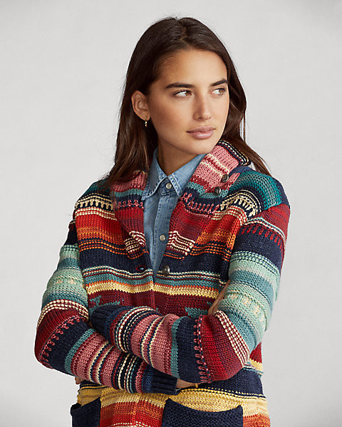 Cotton-Blend Shawl Cardigan | Ralph Lauren (UK)