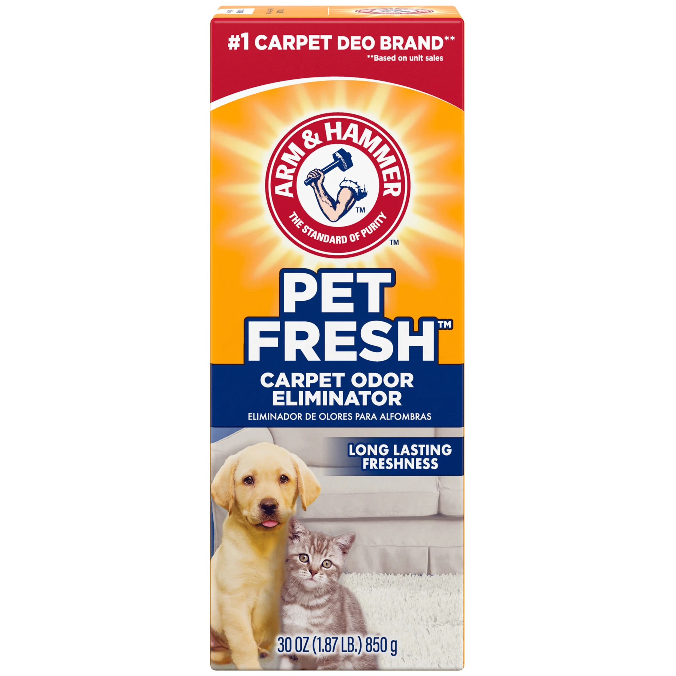 ARM & HAMMER Pet Fresh Odor Eliminating Deodorizing Carpet Powder, Pet Fresh, 30 oz | Walmart (US)