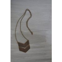 Leather chevron necklace / Pendant necklace / Statement necklace / Leather jewelry / Chevron jewelry / Modern necklace | Etsy (US)