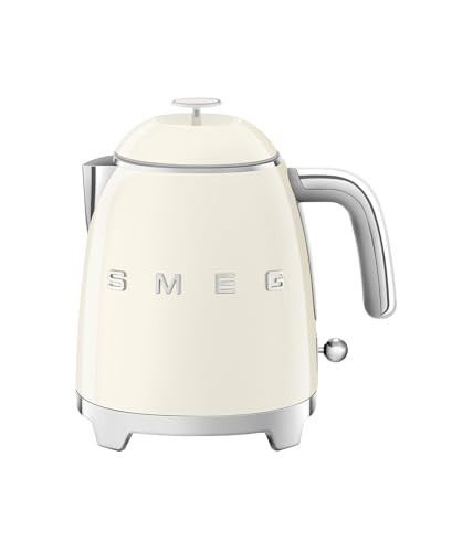SMEG Mini 50's Retro Style 3 Cup Electric Kettle with Double Wall Anti Slip Base and Water Level Indicator (Cream) | Amazon (US)