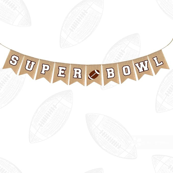 American Football Banner Football Hanging Banner for Sports Theme Party Decoration, Words Burlap ... | Amazon (US)