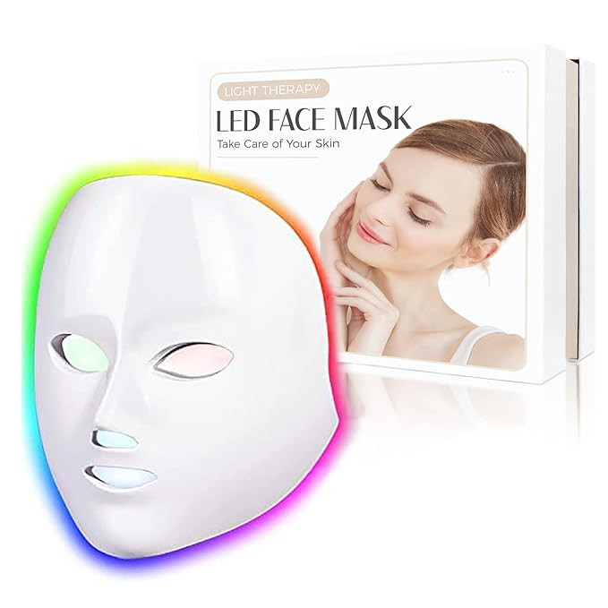 Red Light Therapy for Face, Led Face Mask Light Therapy, 7-1 Colors LED Facial Skin Care Mask | Amazon (US)