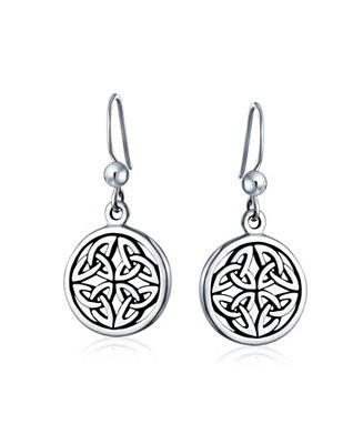 Ancient Viking Celtic Knot Dangle Earrings in Oxidized Sterling Silver | Macy's