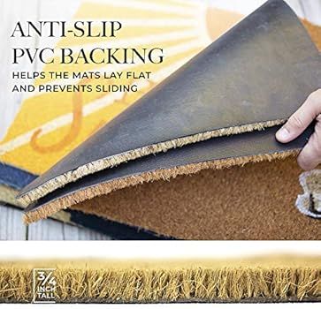 Avera Products | Welcome Fall Leaves, Natural Coir Fiber Doormat, Anti-Slip PVC Mat Back | Amazon (US)