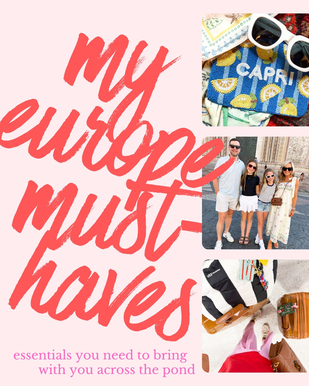 my Europe summer must-haves!! essentials to bring with you across the pond • 

#LTKSeasonal #LTKStyleTip #LTKTravel