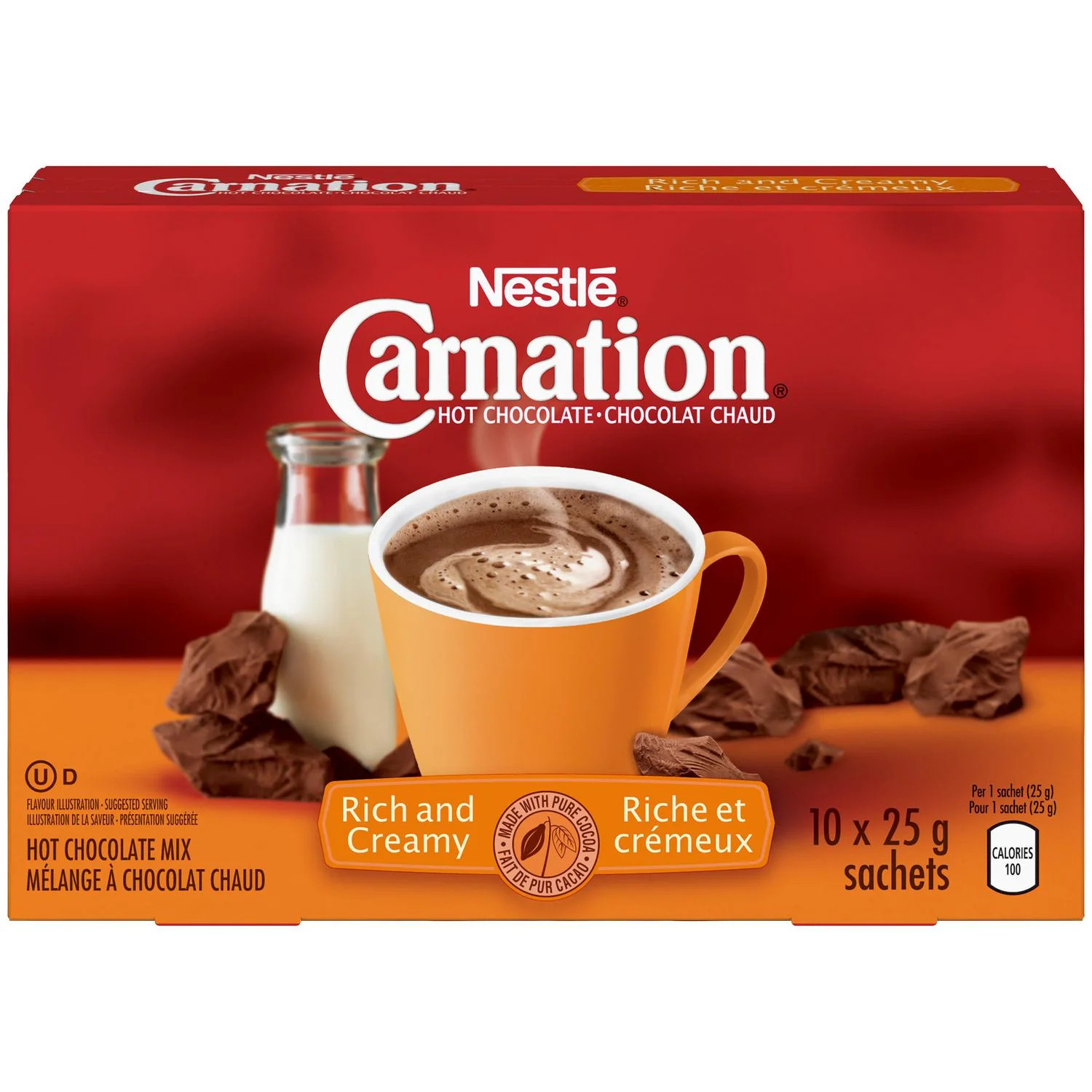 NESTLÉ® Rich and Creamy CARNATION® Hot Chocolate 10 x 25 g Sachets, 10 x 25g | Walmart (CA)