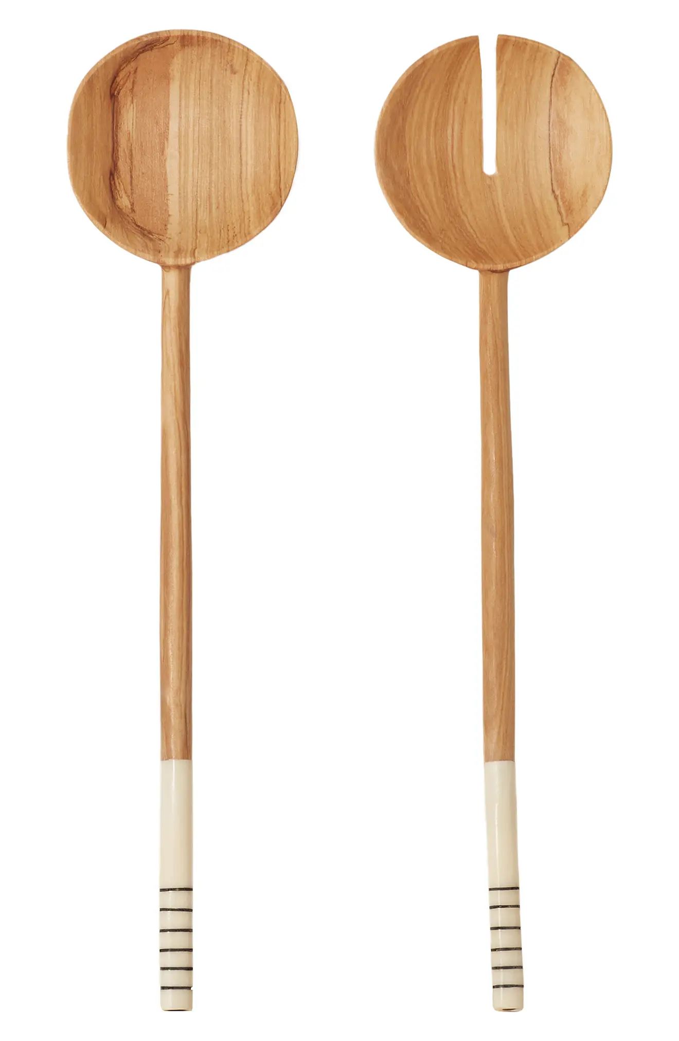 GOODEE x Siafu Olive Wood Serving Spoons in Brown at Nordstrom | Nordstrom