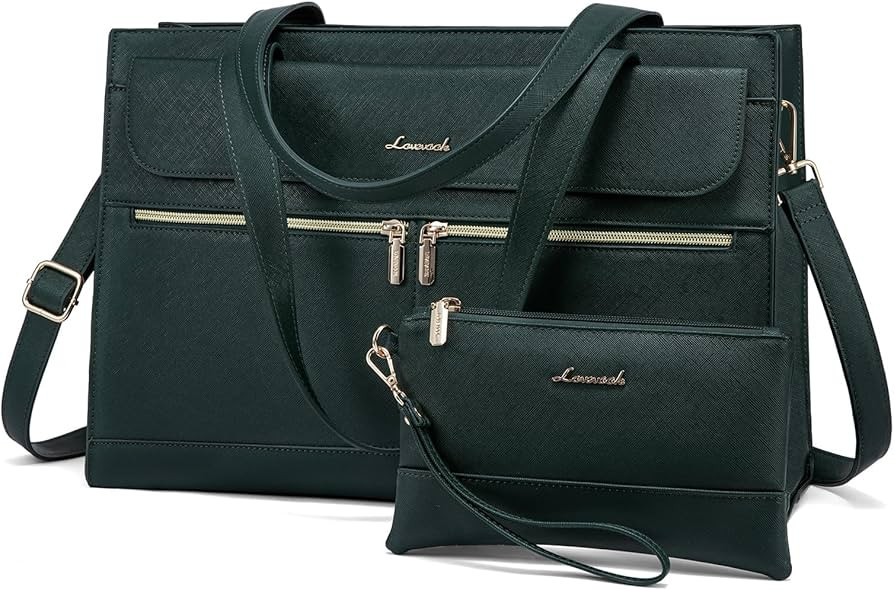 LOVEVOOK Laptop Bag for Women 15.6 Inch Laptop Tote Work Bag Professional Leather Computer Briefc... | Amazon (US)