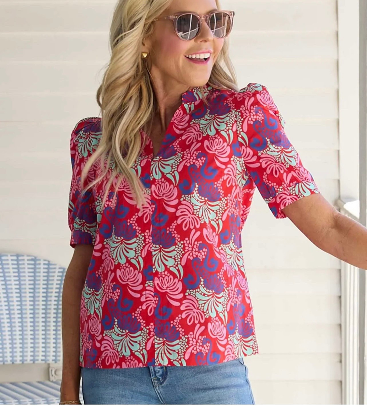 This top just says it’s spring I need to be in your closet. 
#avara #springtop #avaraclotges #mystyle #over50 #over60 

#LTKWorkwear #LTKOver40 #LTKootd