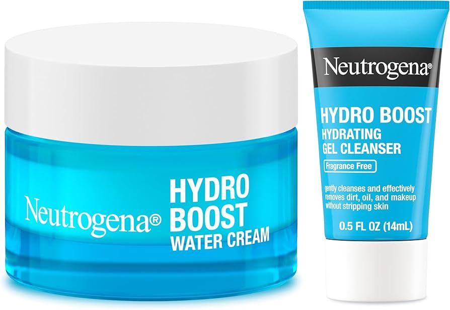 Neutrogena Hydro Boost Skincare Set, Hydro Boost Water Cream Face Moisturizer for 72-Hour Hydrati... | Amazon (US)