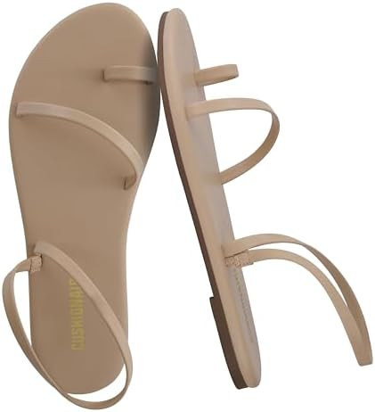 CUSHIONAIRE Women's Strappy Flat Sandals | Amazon (US)