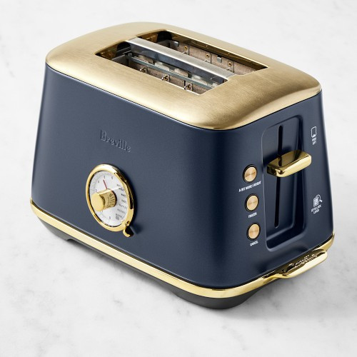 Breville Toast Select(TM) Luxe 2-Slice Toaster, Damson Blue & Brass | Williams-Sonoma