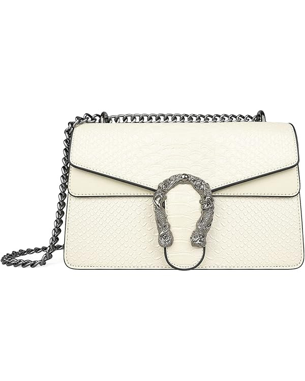 JBB Crossbody Shoulder Purse for Women - Snake Printed Leather Evening Clutch Chain Strap Small S... | Amazon (US)