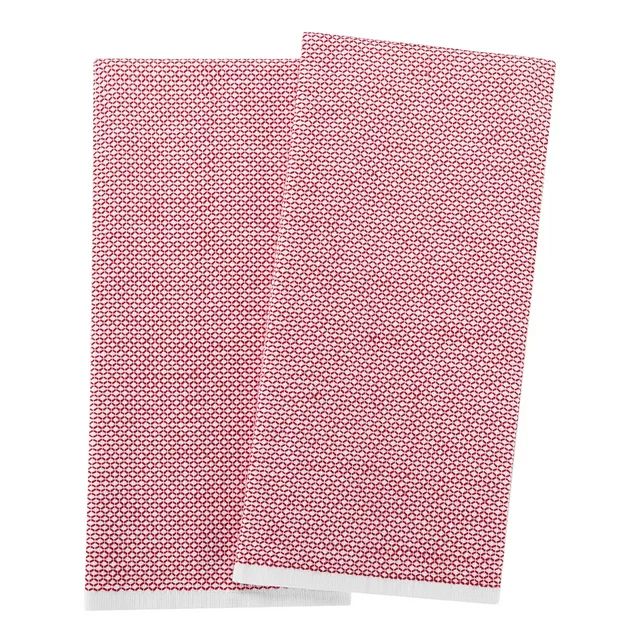 Better Homes & Gardens Red Mark Cotton-and-Polyester Woven Dual-Purpose Oversized Kitchen Towels ... | Walmart (US)