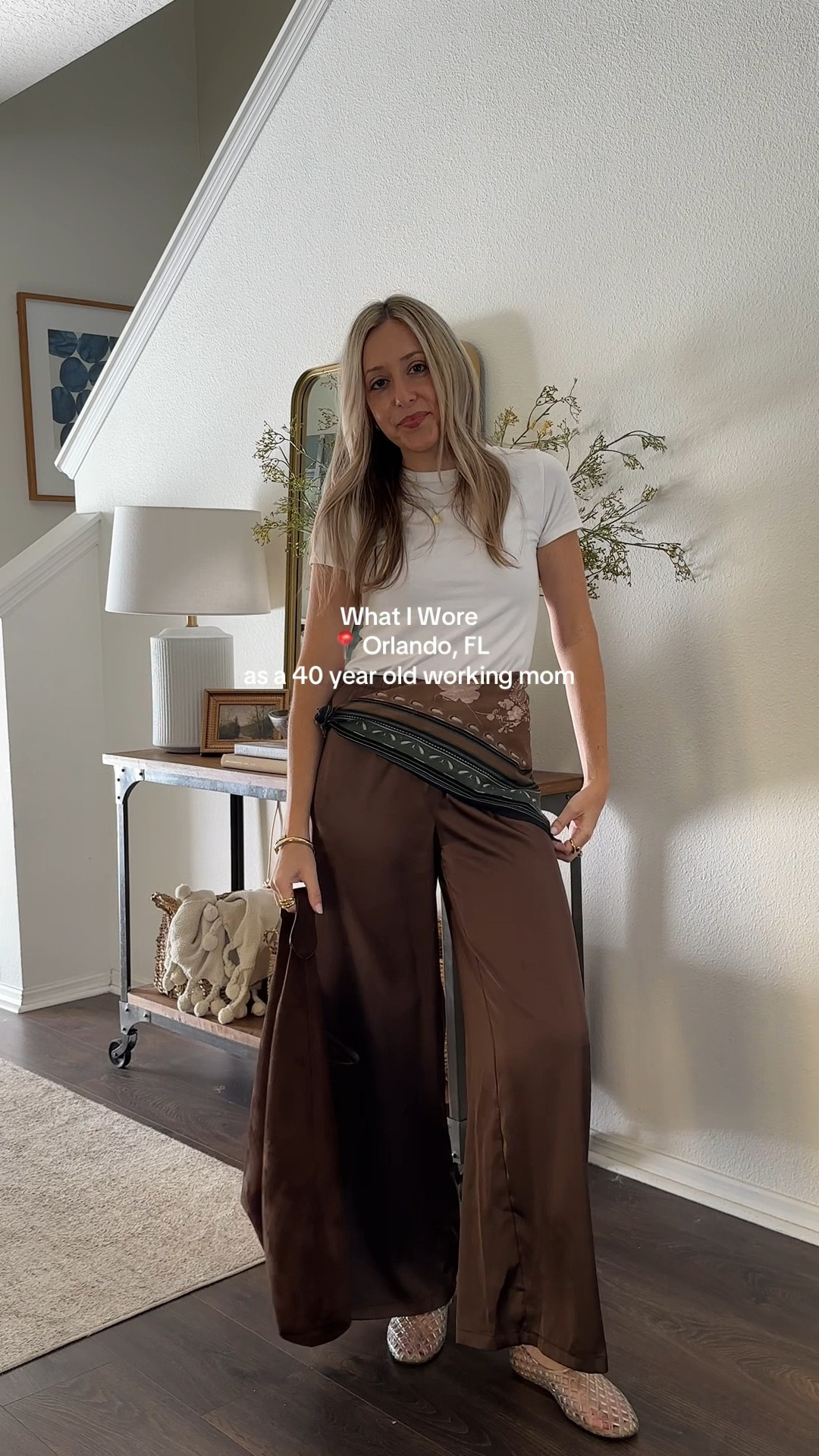 Easy work outfit with these brown silk pants and white tee 🤎

#LTKootd #LTKOver40 #LTKSeasonal