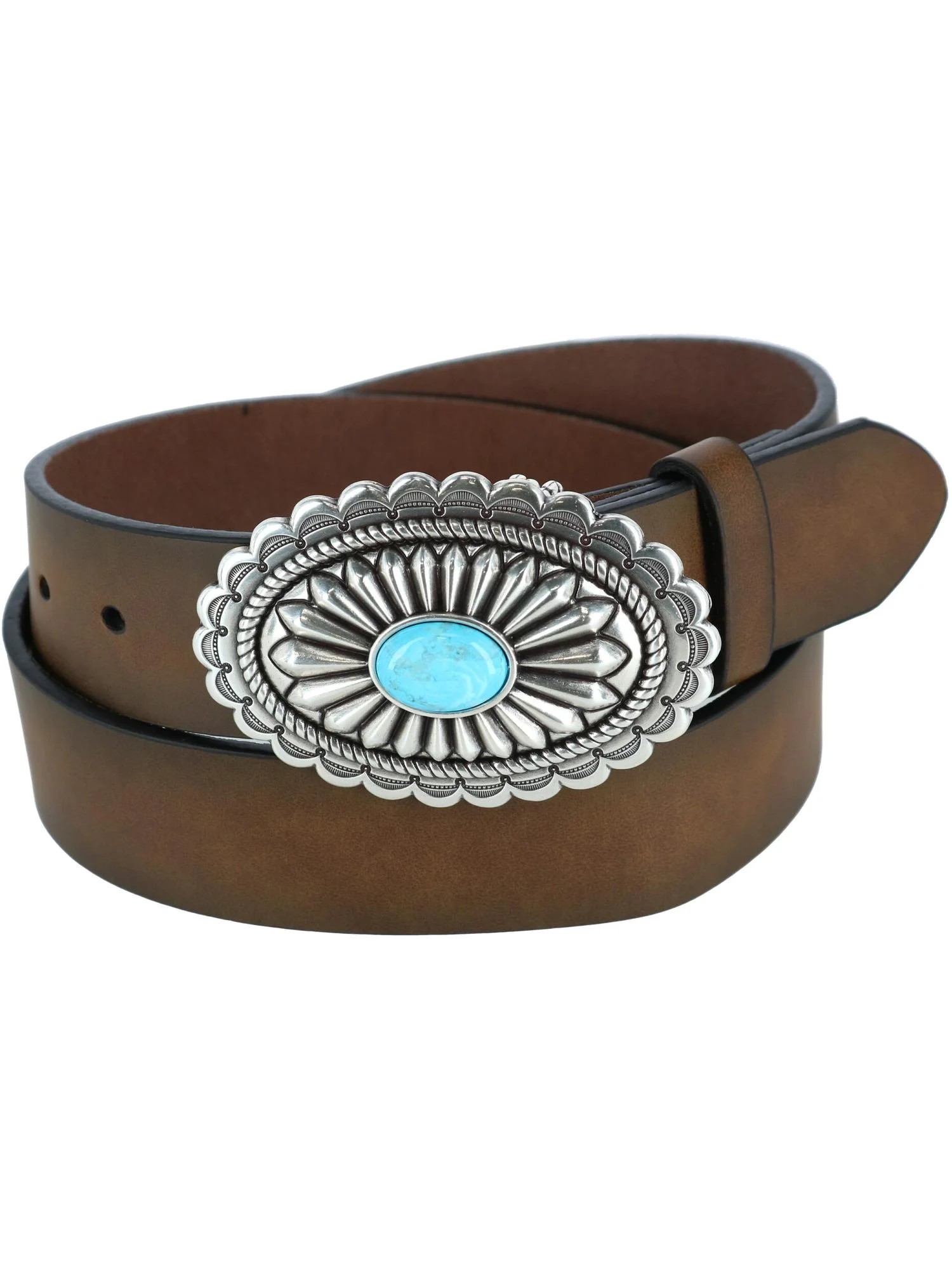 Ariat  Western Belt with Turquoise Buckle (Women's) | Walmart (US)