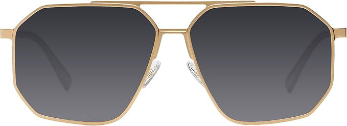 DUCO Polarized Sunglasses Men Women Retro Classic Square Sun Glasses Oversized Vintage Metal Fram... | Amazon (US)