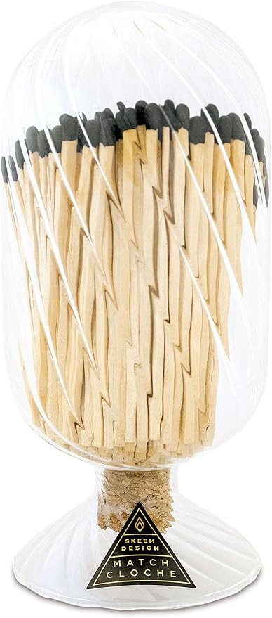 Skeem Helix Match Cloche with Striker - Includes 120 4 Inch Matches (Black-Tipped Matches) - Perf... | Amazon (US)