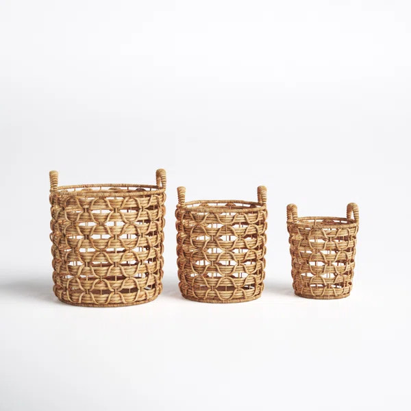 3 Piece Seagrass Basket Set | Wayfair North America